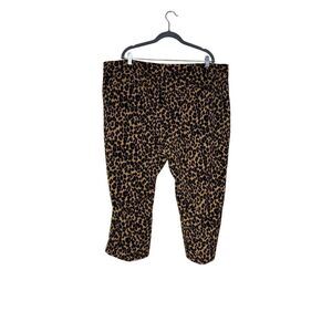 Old Navy NWT leopard print Harper mid rise crop pants size 22 short